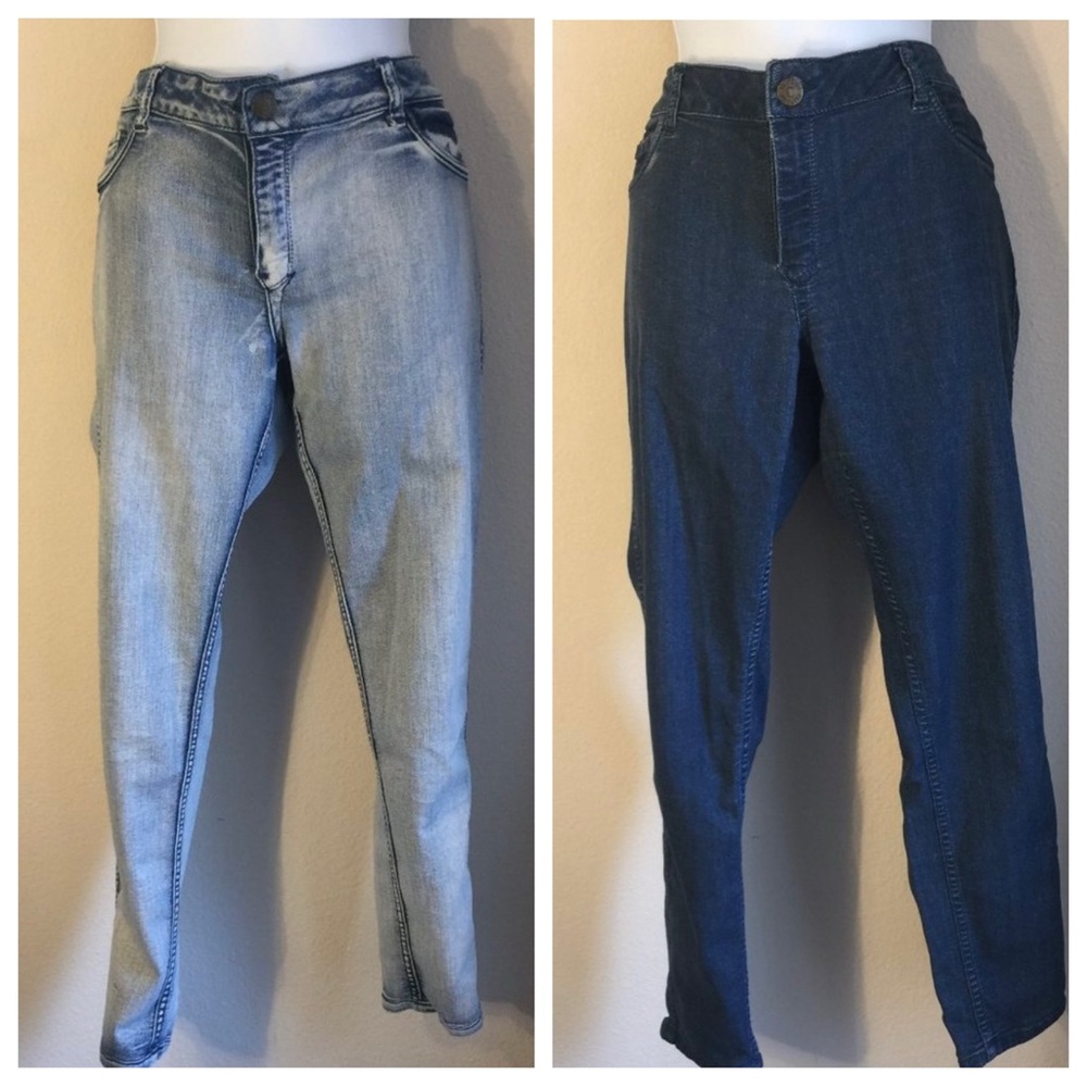 Flip Side Reversible skinny Jeans M  12 dark & medium